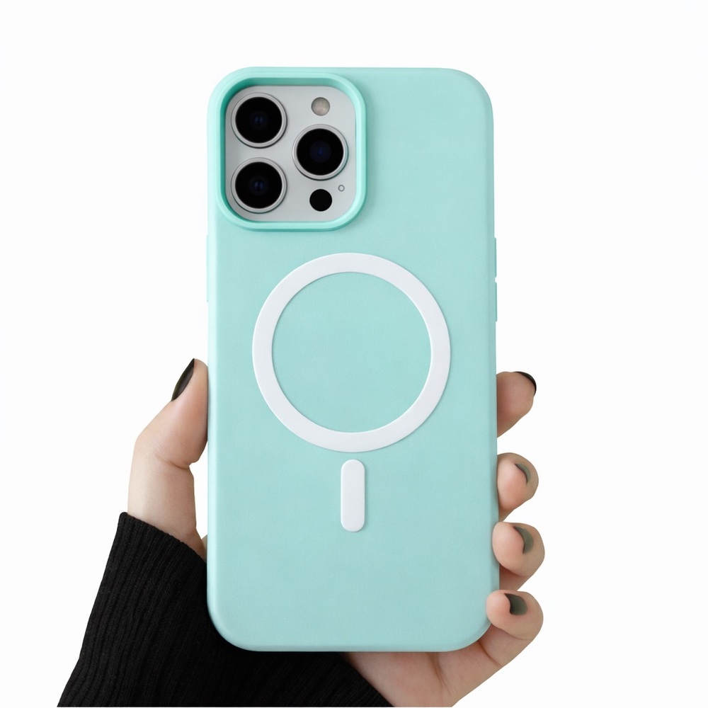 Apple iPhone Magnetic Wireless Charging Phone Case Anti Drop Light Mint Green